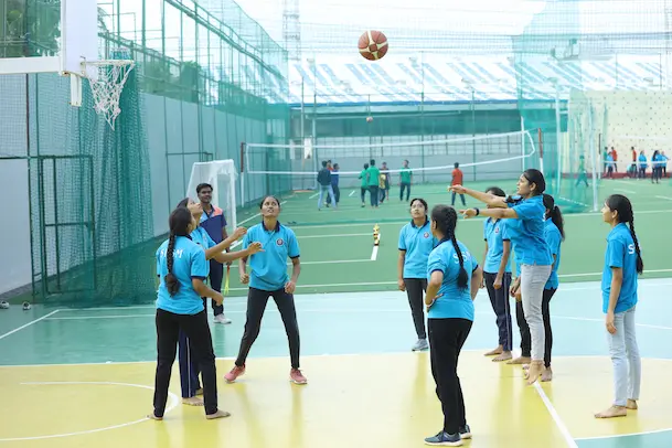 Smt. Pushpa Shamanur Mahalingappa CBSE School Basketball Court